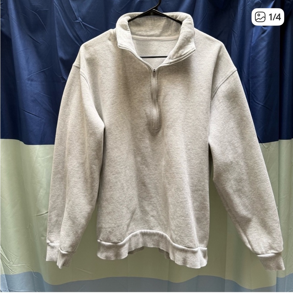 Lululemon Men's Grey Half-Zip Pullover